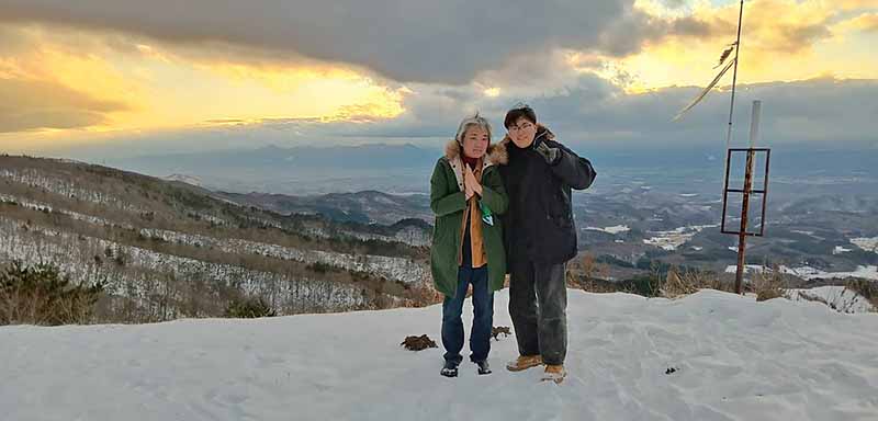 天峰山にて高橋親子