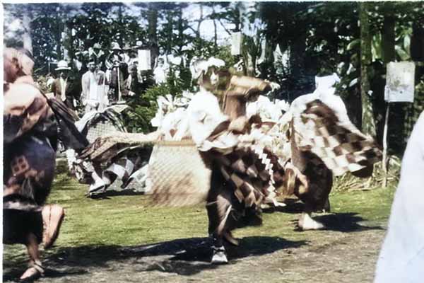 外山神社のお祭り 駒踊り